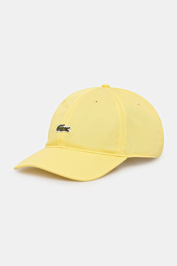 Lacoste bejzbalová čiapka bavlnená žltá RK0491