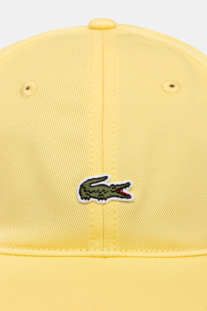 Lacoste bejzbalová čiapka bavlnená RK0491 žltá SS26