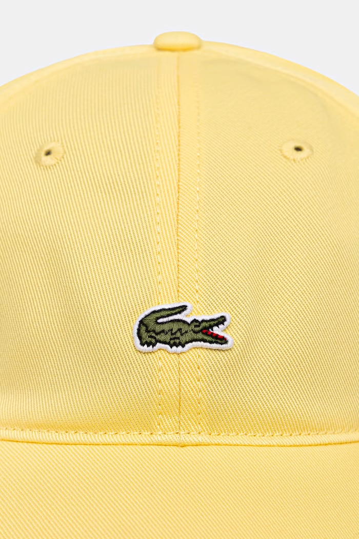 Lacoste bejzbalová čiapka bavlnená RK0491 žltá SS26