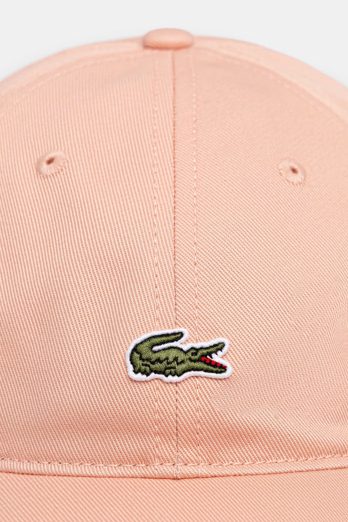 Lacoste Καπέλο μπέιζμπολ βαμβακερό RK0491 ροζ SS26