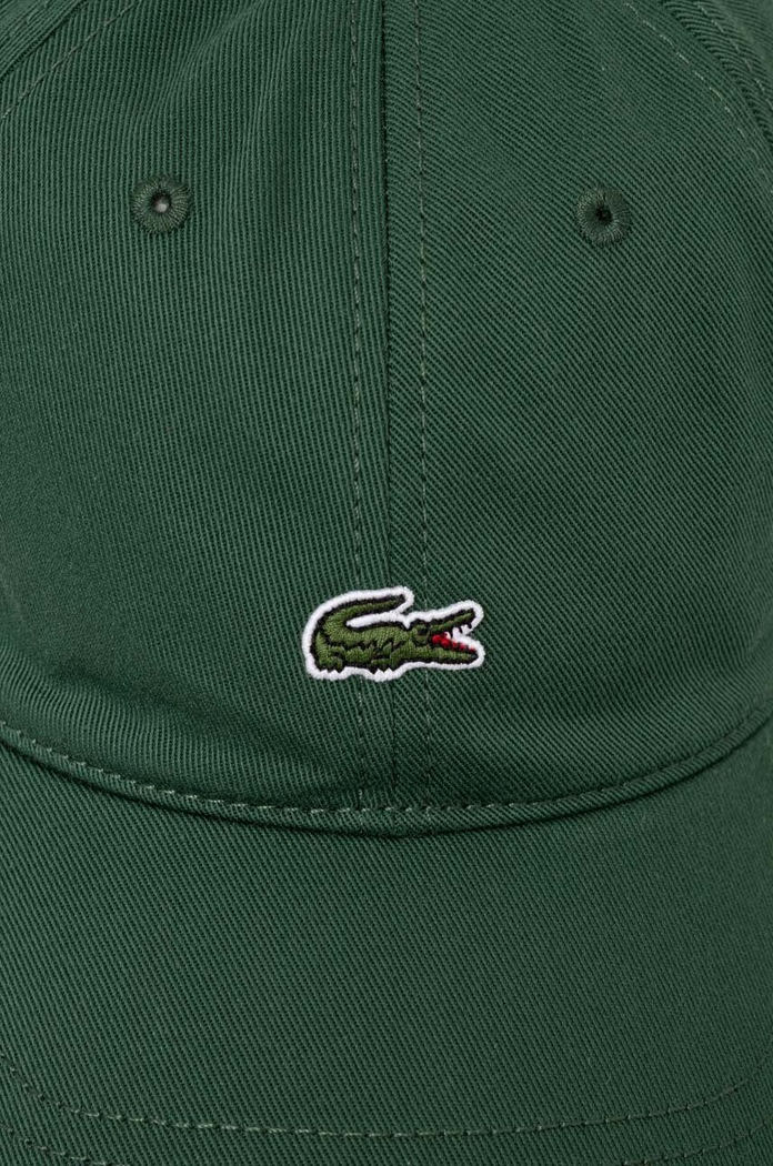Lacoste czapka bejsbolówka bawełniana RK0491 zielony SS26