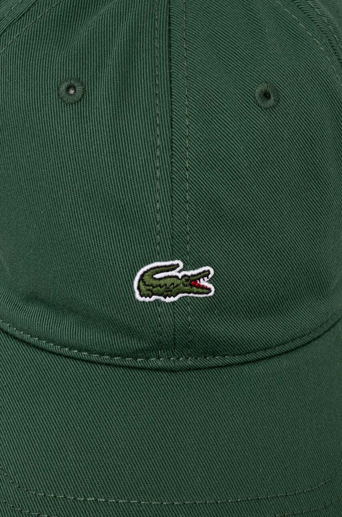 Lacoste czapka bejsbolówka bawełniana RK0491 zielony SS26