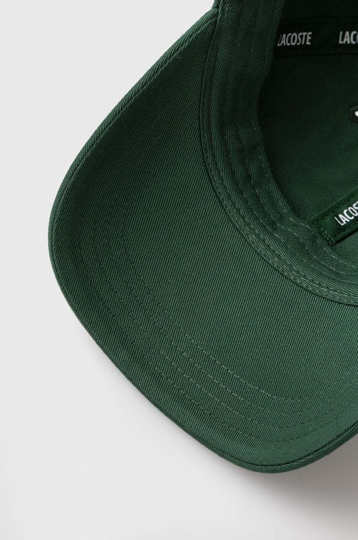 Lacoste czapka bejsbolówka bawełniana zielony RK0491