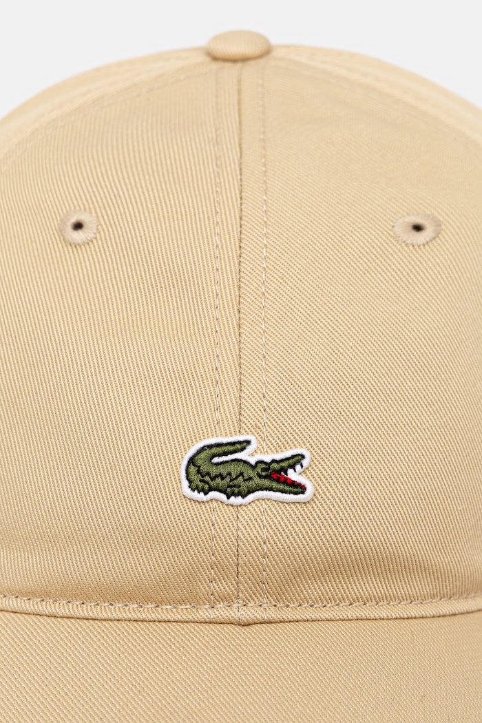 Lacoste bejzbalová čiapka bavlnená RK0491 béžová SS26