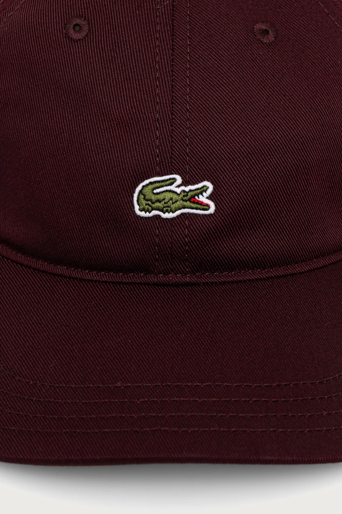 Lacoste Czapka bejsbolówka bawełniana RK0491 bordowy SS26