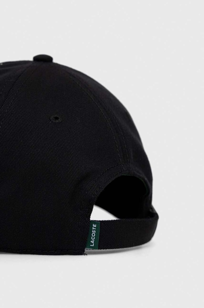 Lacoste czapka z daszkiem bawełniana RK9871 czarny AW24