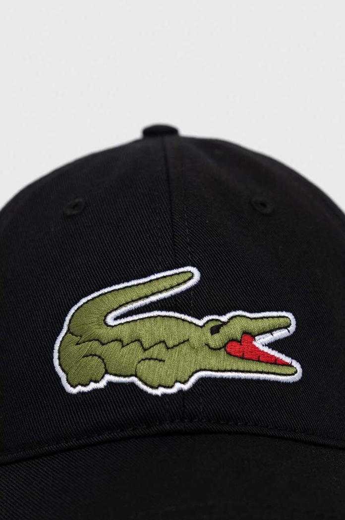 Akcesoria Lacoste czapka z daszkiem bawełniana RK9871 czarny