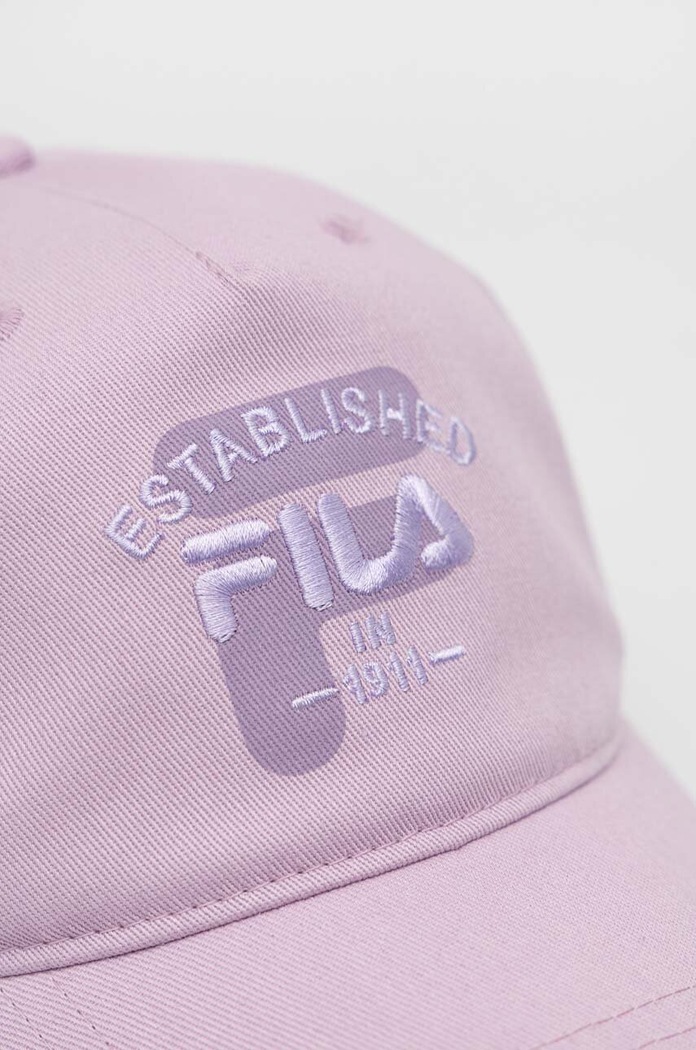 Bavlnená šiltovka Fila FCU0086 fialová SS23
