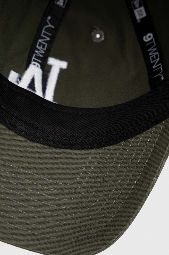 New Era czapka z daszkiem bawełniana zielony 60348849.NOVWHI