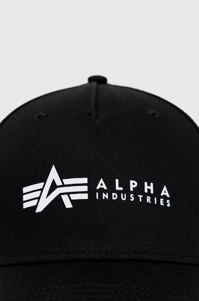 Βαμβακερό καπέλο Alpha Industries 126912.03 μαύρο SS23