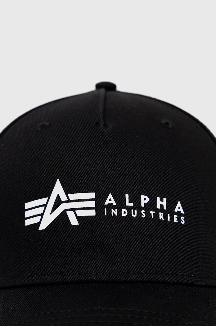 Βαμβακερό καπέλο Alpha Industries 126912.03 μαύρο SS23