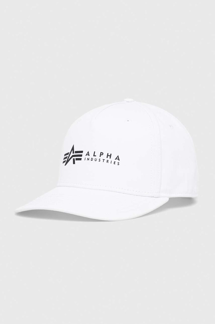 Βαμβακερό καπέλο Alpha Industries στάμπα λευκό 126912.09