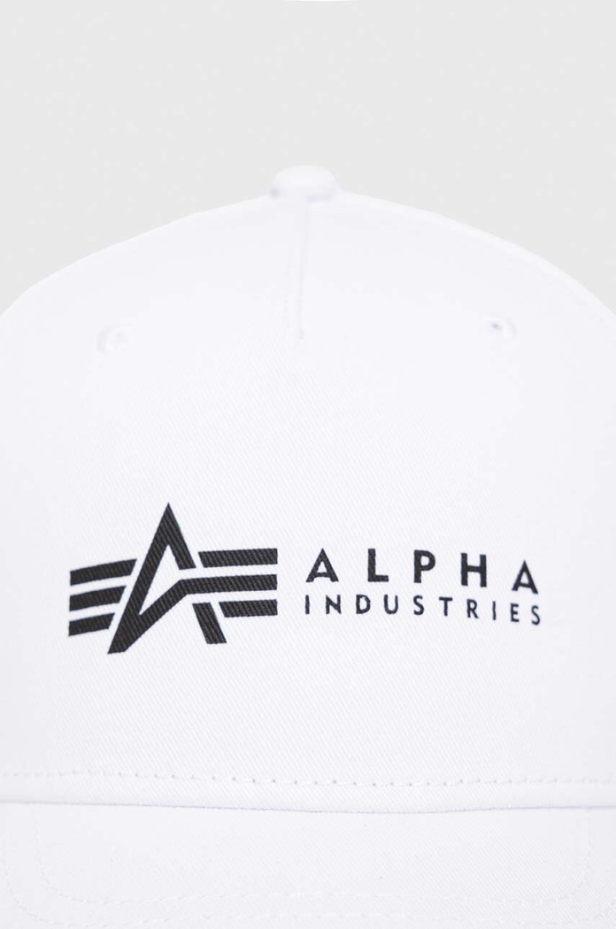 Βαμβακερό καπέλο Alpha Industries 126912.09 λευκό SS23
