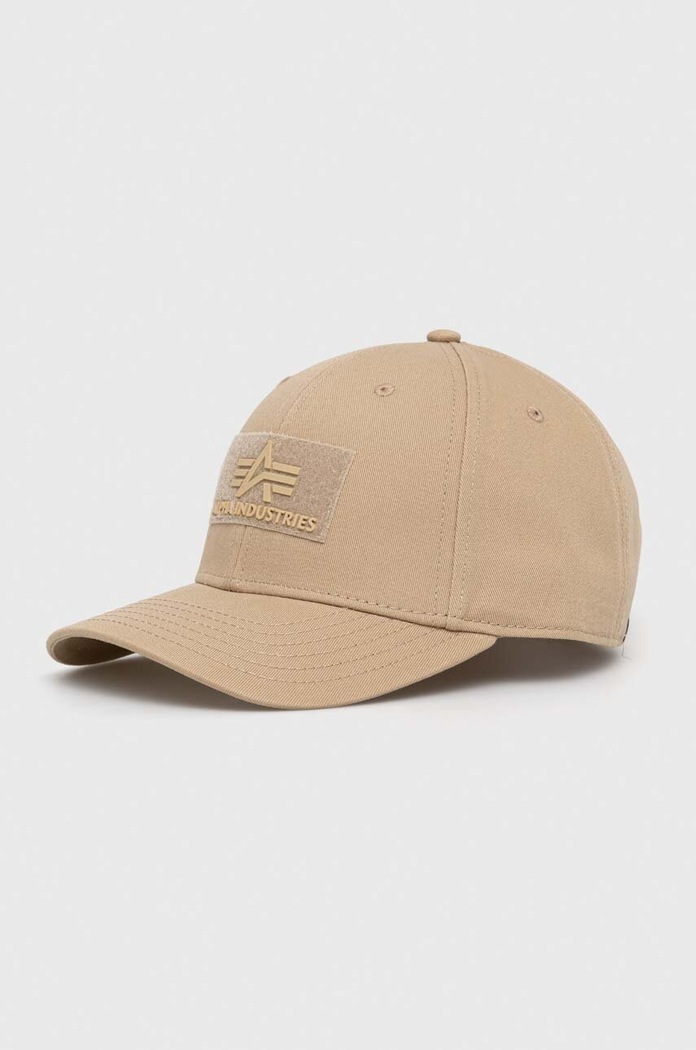 Βαμβακερό καπέλο Alpha Industries απλικέ μπεζ 168903.14