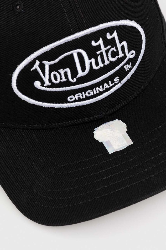 Bombažna bejzbolska kapa Von Dutch 7030104 črna SS23