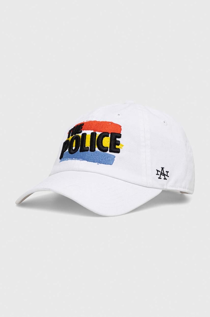 American Needle czapka z daszkiem bawełniana the Police aplikacja biały SMU674A.POLICE