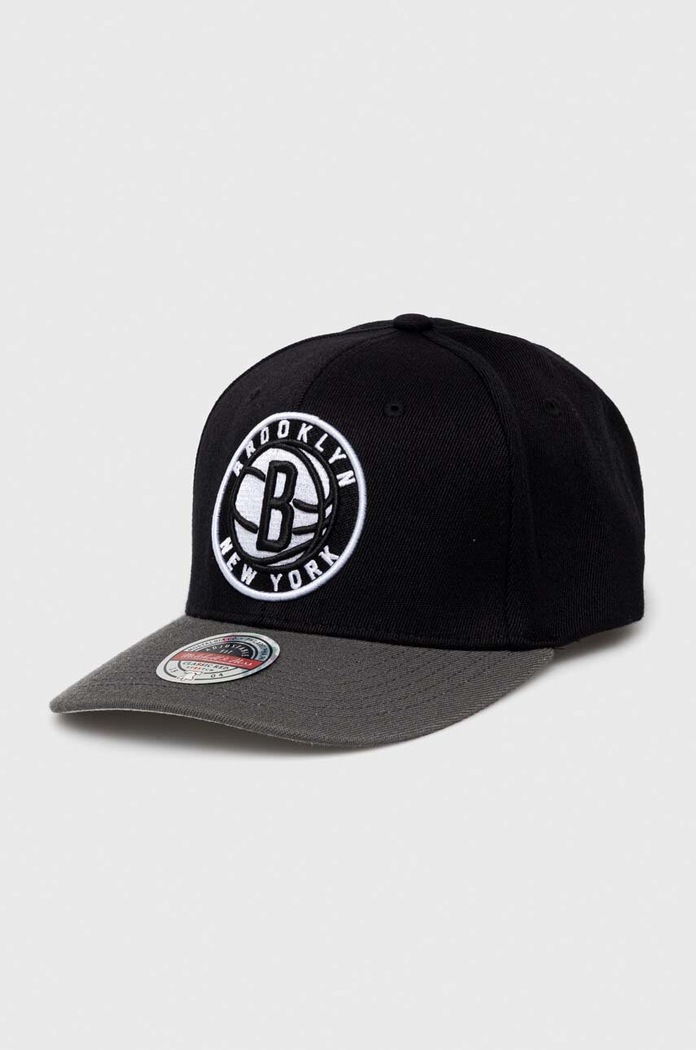 Mitchell&Ness șapcă din amestec de lână Brooklyn Nets cu un amestec de lana negru HHSS3265.BNEYYPPPBKG