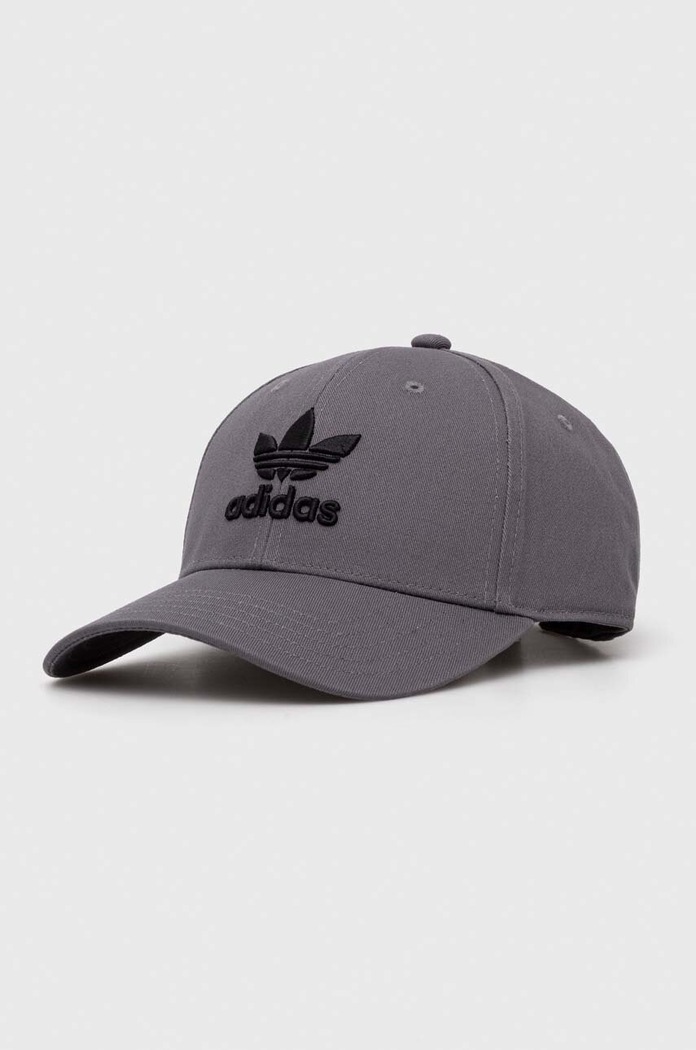 adidas Originals czapka z daszkiem bawełniana aplikacja szary IL4844