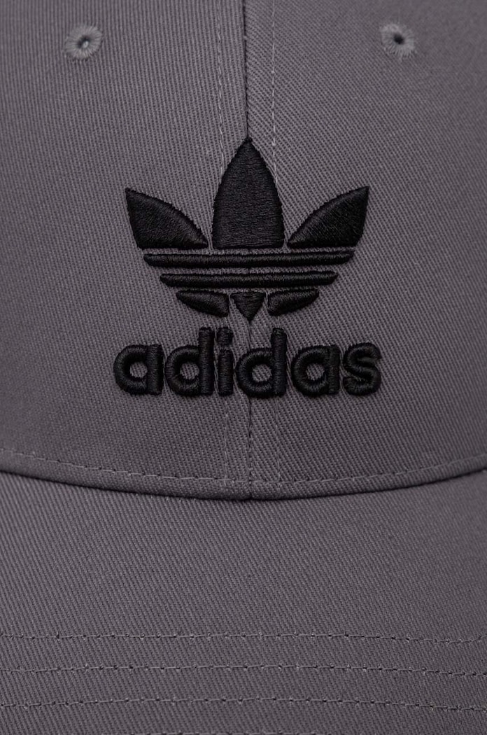 Akcesoria adidas Originals czapka z daszkiem bawełniana IL4844 szary