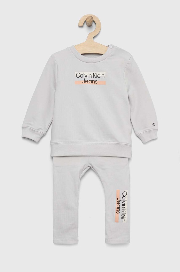 Calvin Klein Jeans komplet dziecięcy z elastanem szary IN0IN00080.PPYX