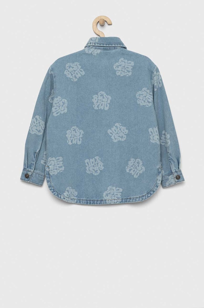 United Colors of Benetton Camasa din denim pentru copii 5VUGCQ01C.G.SEASONAL albastru SS23