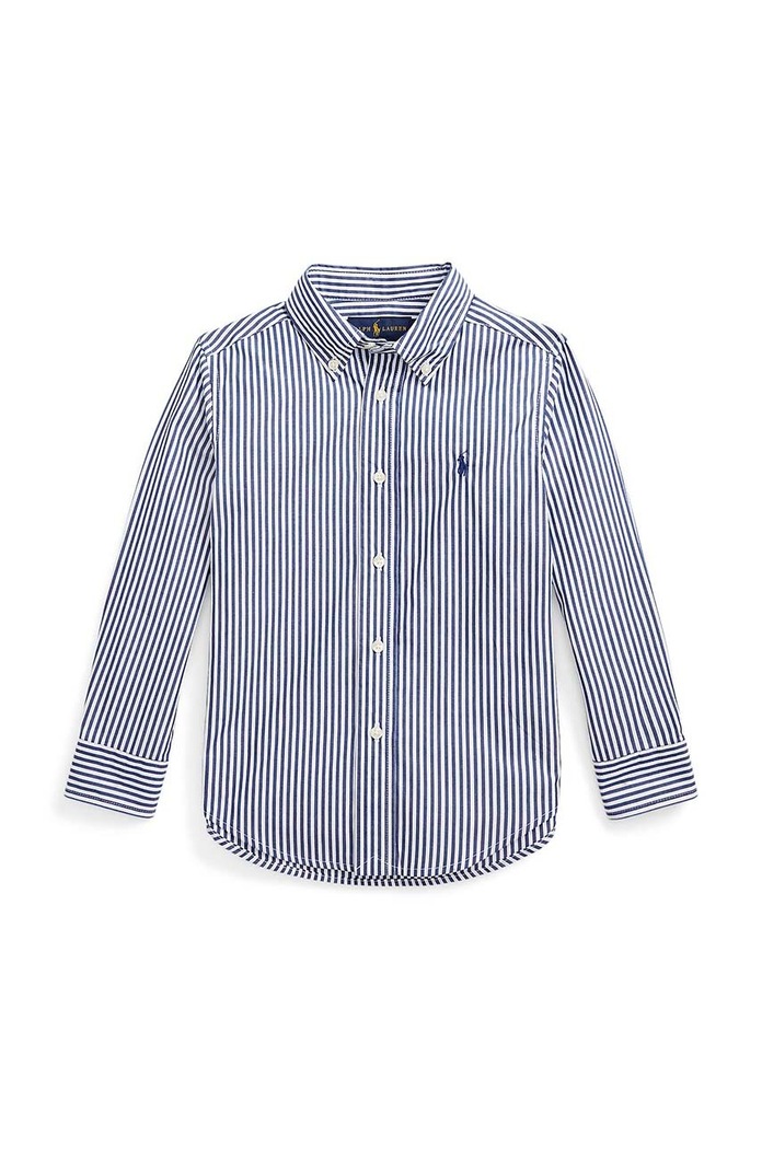 Detská bavlnená košeľa Polo Ralph Lauren bavlna tmavomodrá 322862260002