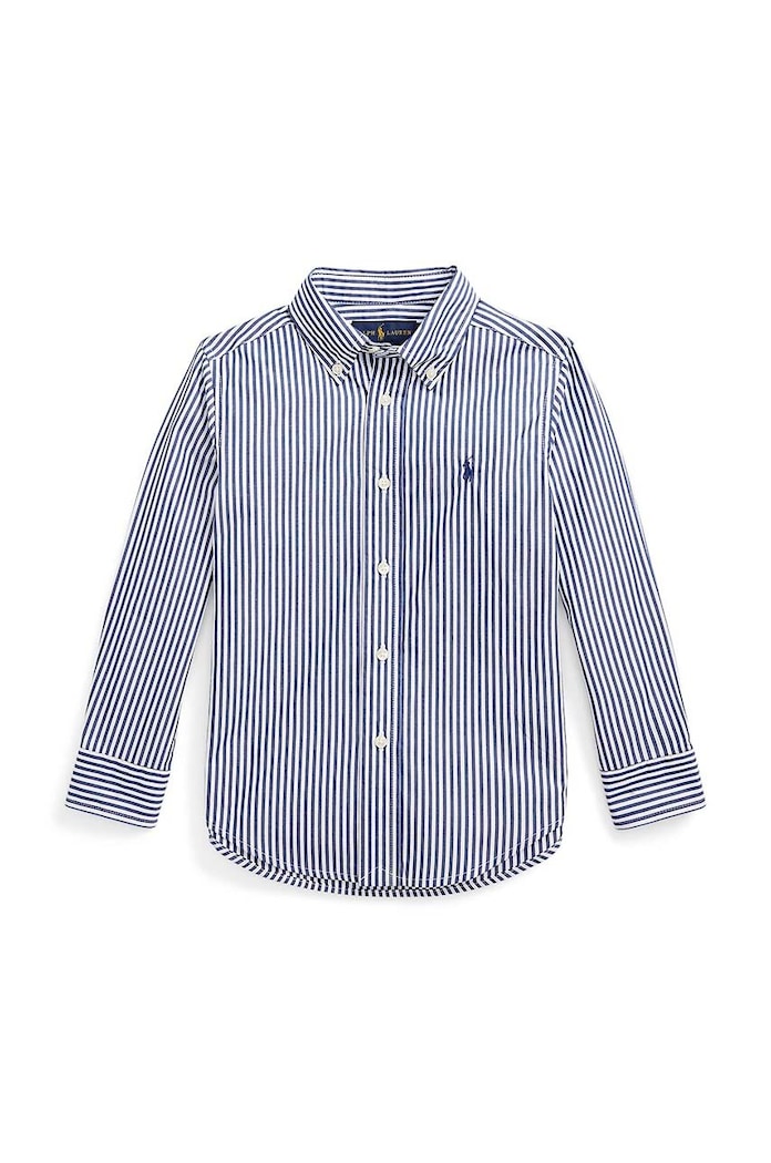 Detská bavlnená košeľa Polo Ralph Lauren bavlna tmavomodrá 322862260002
