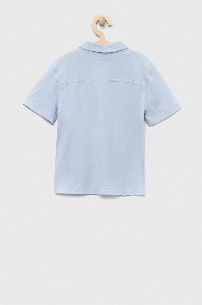 Βαμβακερό πουκάμισο Abercrombie & Fitch KI225.3055 μπλε SS23