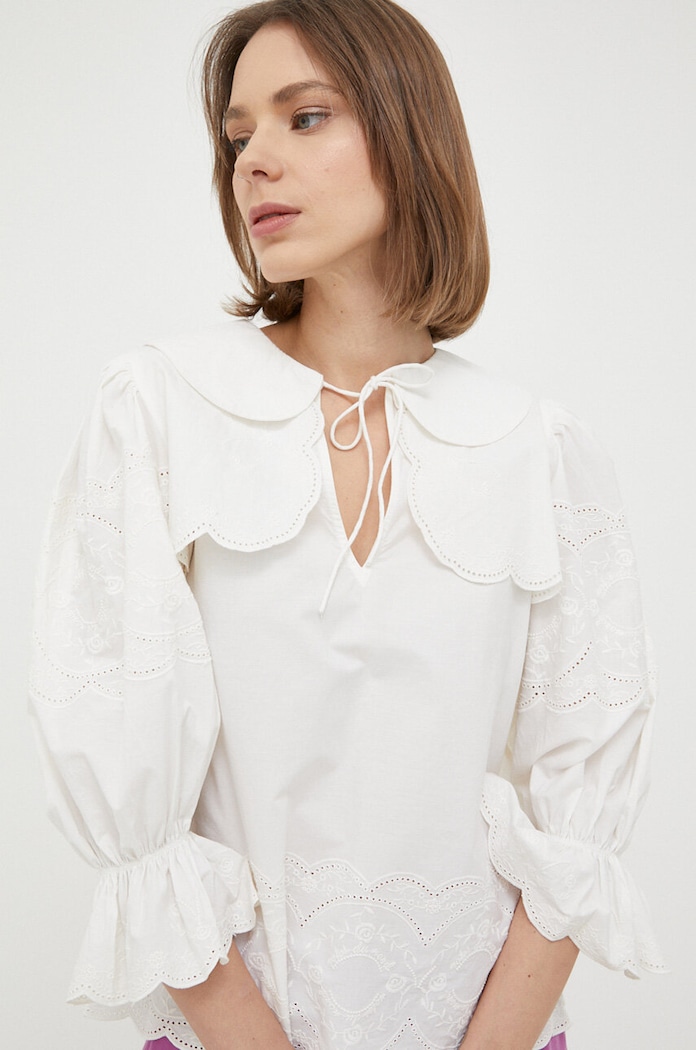 Bluza din bumbac Notes du Nord bej 13163