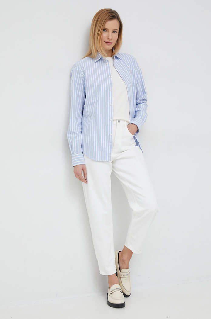 Ρούχα Βαμβακερό πουκάμισο Polo Ralph Lauren 211891377 μπλε