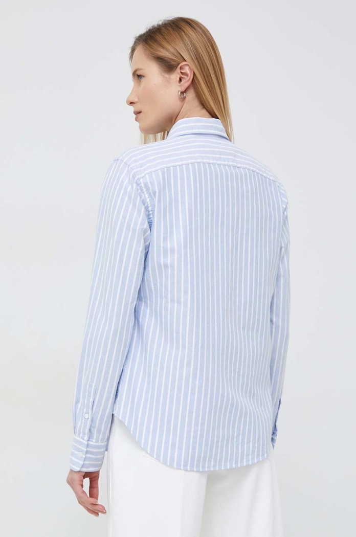 Βαμβακερό πουκάμισο Polo Ralph Lauren μπλε 211891377