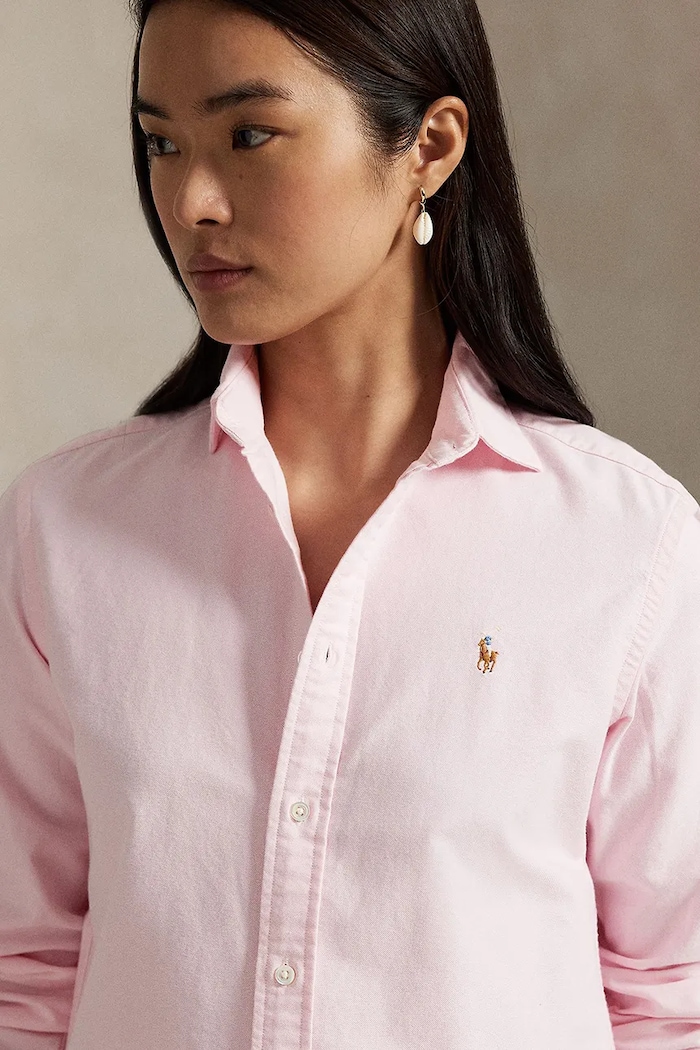 Bavlnená košeľa Polo Ralph Lauren ružová 211891377