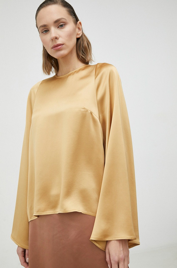 Blúzka By Malene Birger Brynnas jednofarebný žltá Q70365013