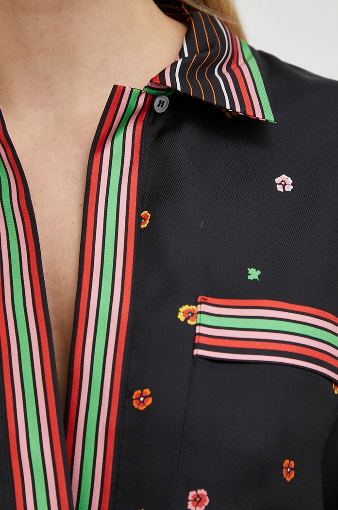 Hedvábná halenka Red Valentino 2R3ABL056PP černá