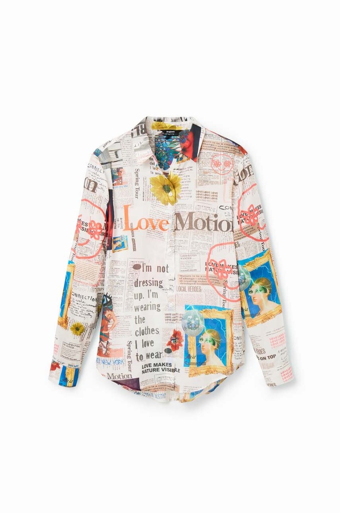 Desigual koszula bawełniana 23SWCW24 biały