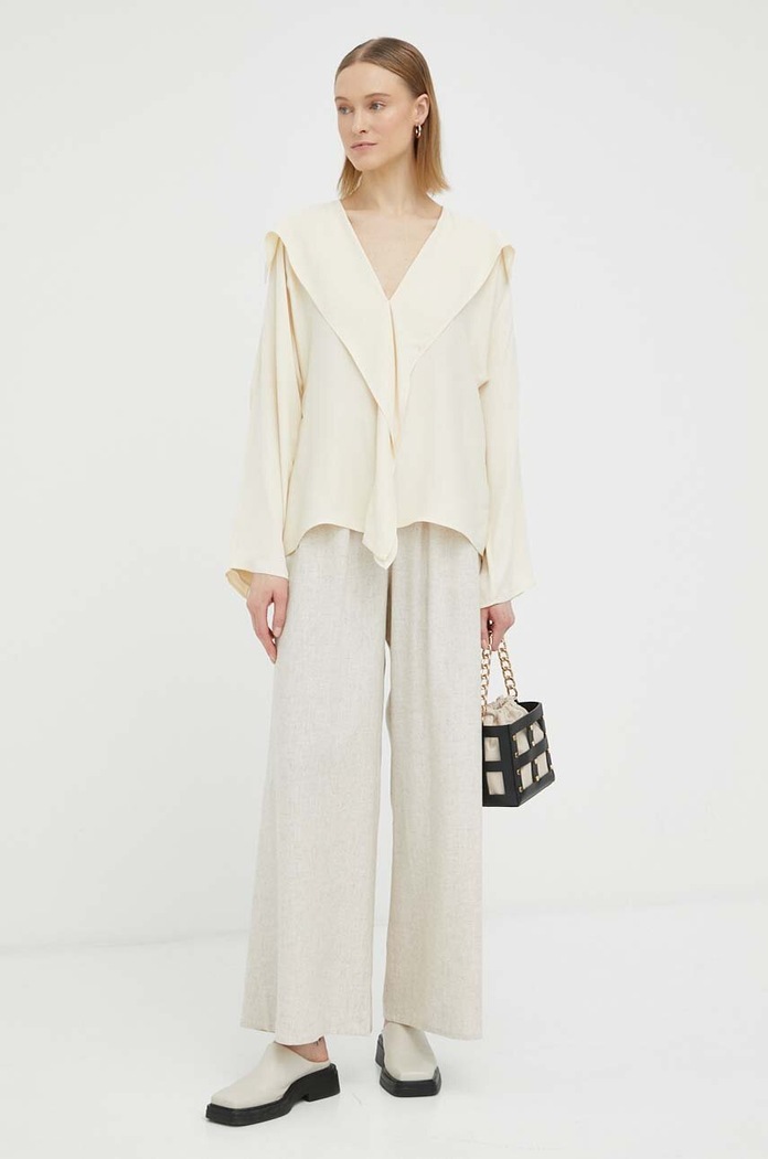 By Malene Birger felső Q71636001 bézs SS23