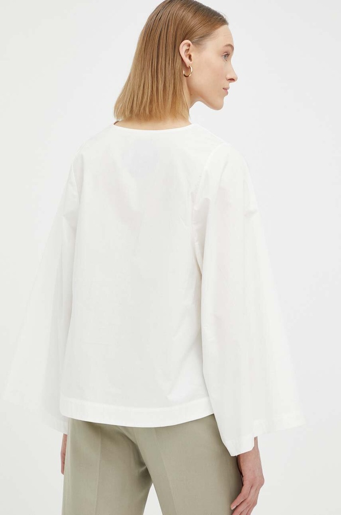 Odzież By Malene Birger bluzka bawełniana Kamill Q71873009 beżowy