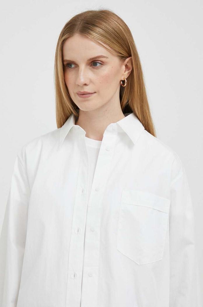 Tommy Hilfiger koszula bawełniana bawełna biały WW0WW39198.PPYX