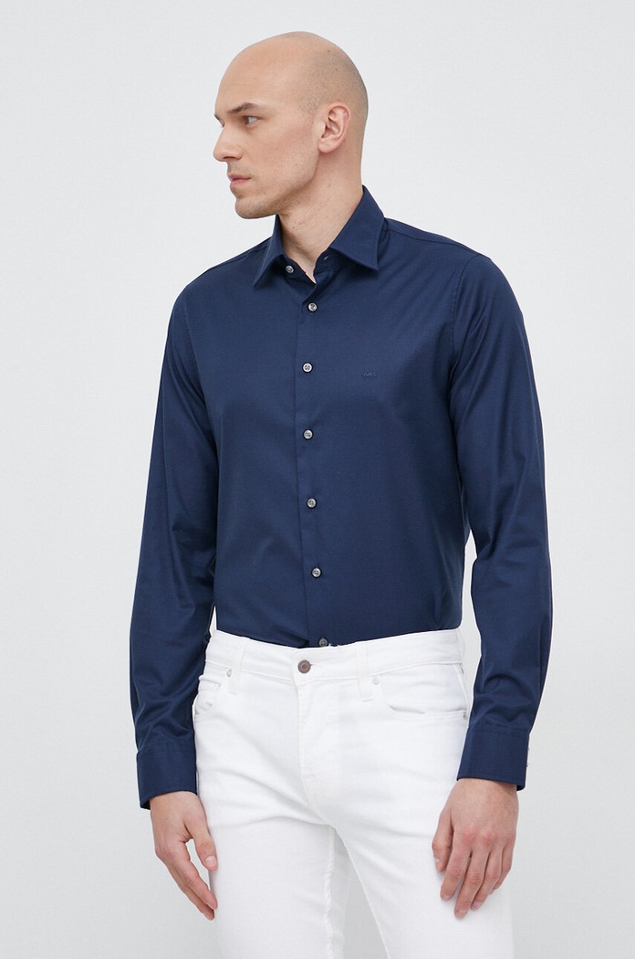 Πουκάμισο Michael Kors slim σκούρο μπλε MD0DS01032