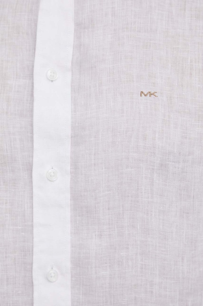 Michael Kors pánská lněná košile MK0DS01099 bílá