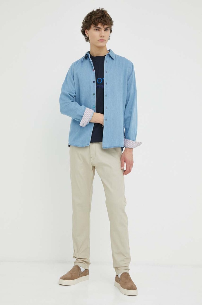 Odzież PS Paul Smith koszula jeansowa M2R.610P.K21555 niebieski
