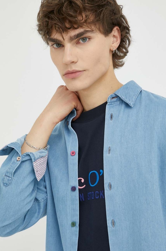 PS Paul Smith koszula jeansowa M2R.610P.K21555 niebieski