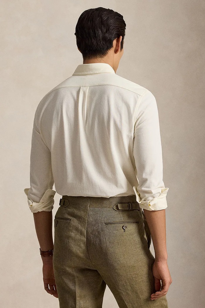Polo Ralph Lauren košeľa pánska bavlnená 710654408 béžová SS26