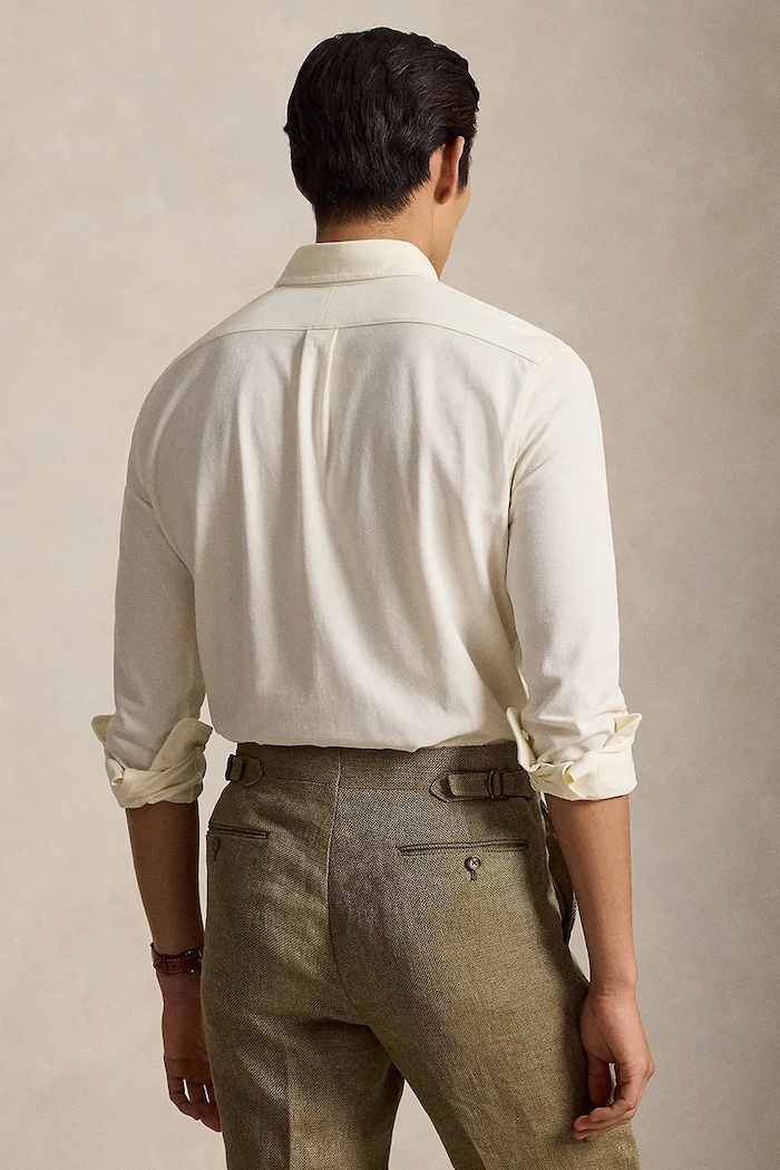 Polo Ralph Lauren košeľa pánska bavlnená 710654408 béžová SS26