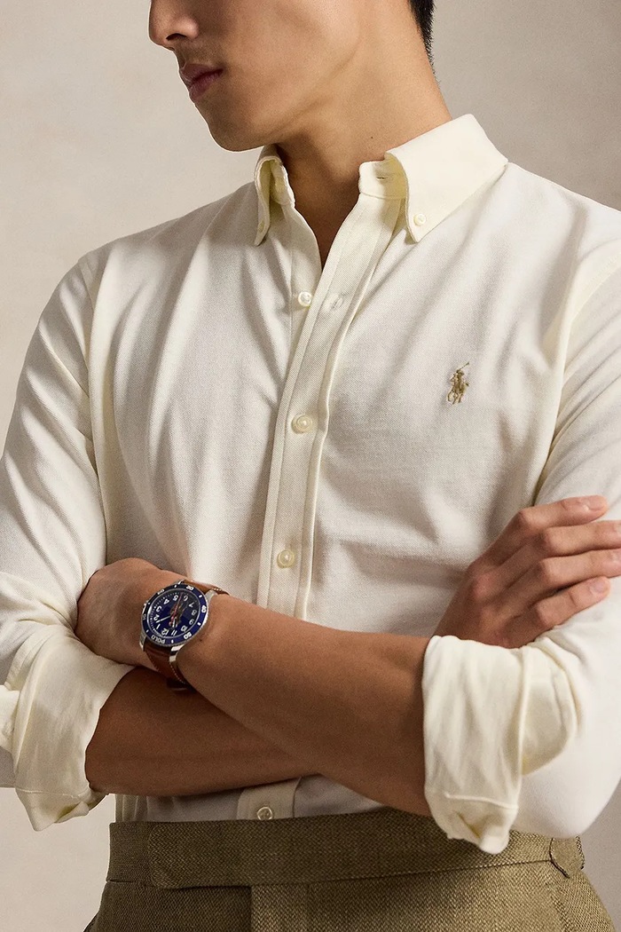 Polo Ralph Lauren košeľa pánska bavlnená béžová 710654408