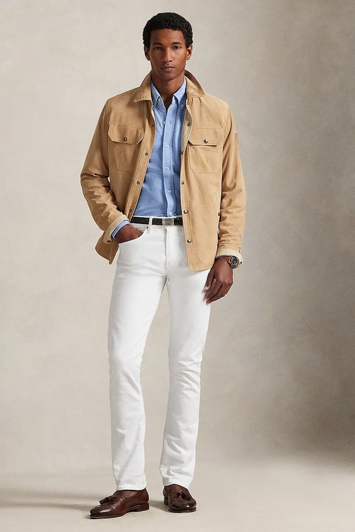 Odzież Polo Ralph Lauren koszula bawełniana męska 710654408 niebieski