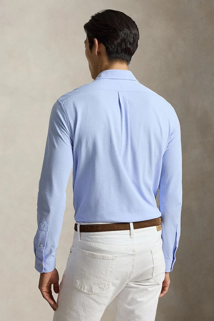 Polo Ralph Lauren košeľa pánska bavlnená 710654408 modrá SS26