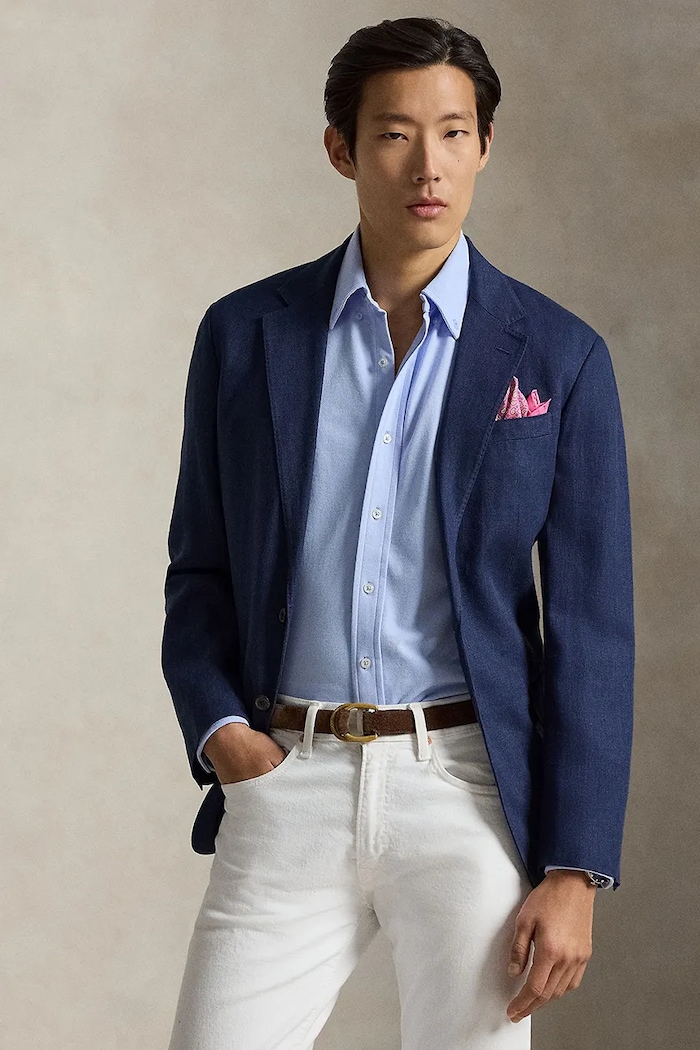 Polo Ralph Lauren košeľa pánska bavlnená 710654408 modrá