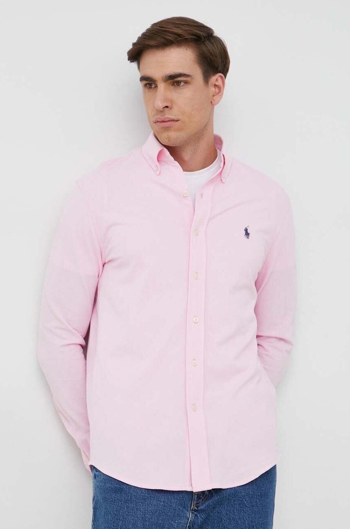 Polo Ralph Lauren koszula bawełniana męska gładkie różowy 710654408