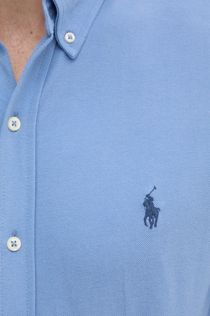 Polo Ralph Lauren srajca moška bombažna 710654408 modra SS26